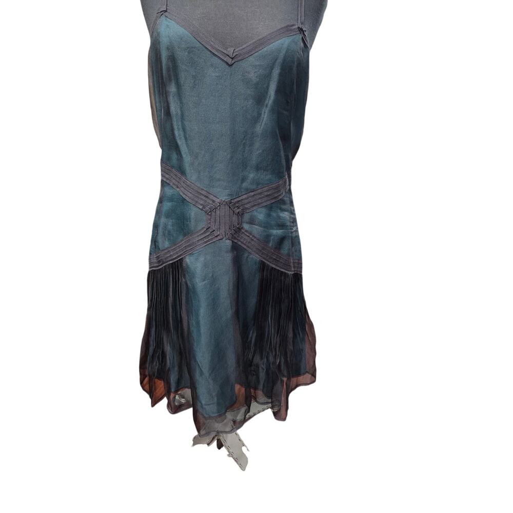 Leon Max by MaxStudio Silk Sleevless fir & Flare Dress Women's Size 8